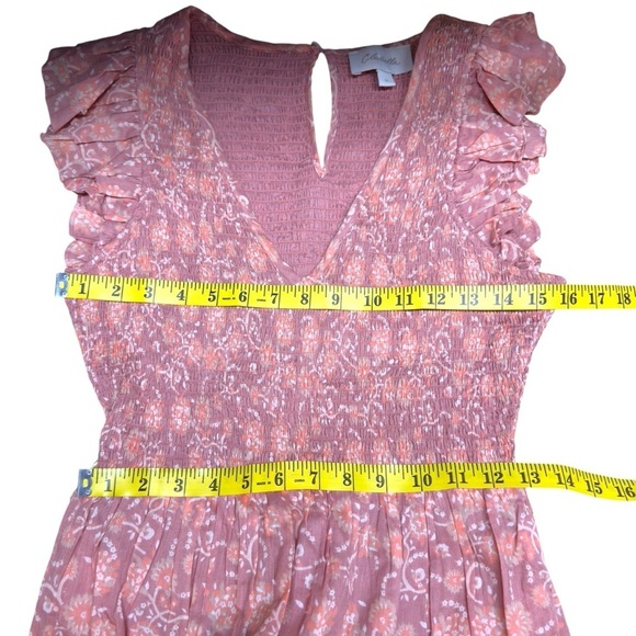 Cleobella Rita Ankle Dress Smocked Floral Tiered Size Small Organic Cotton NWOT - Picture 12 of 16